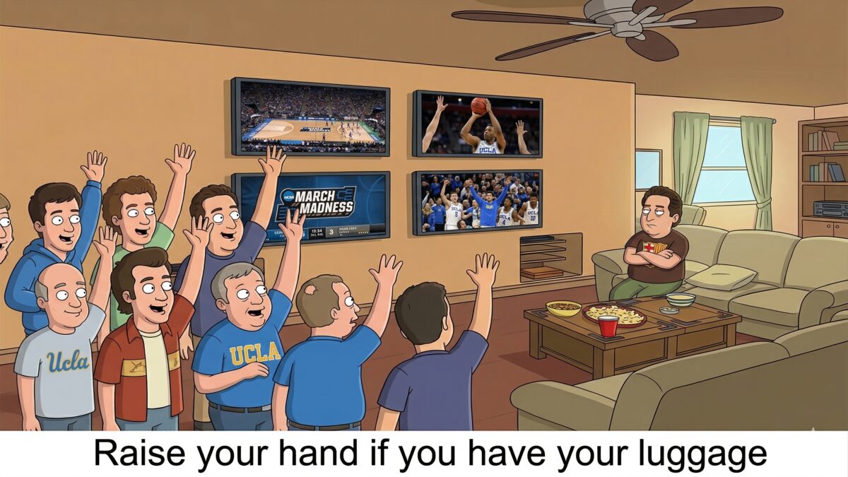 Raise your hand if you have your luggage